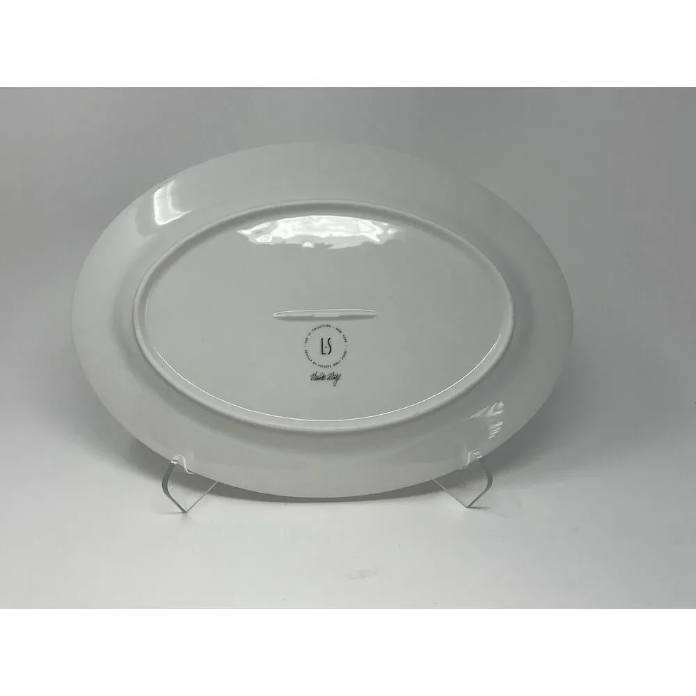 LS Collection Sevilla By Vicente Wolf Metallic Scrolls Serving Platter 10x14”
